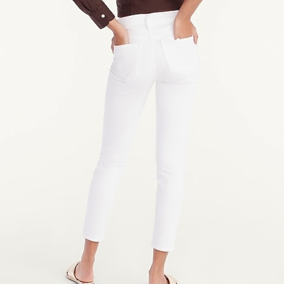 J crew 9” mid rise toothpick jeans white - Picture 2 of 4
